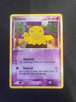 Drowzee 32/112 Reverse Holo Ex Fire Red & Leaf Green Pokemon TCG - MP - Image 1