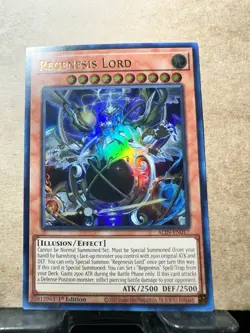 Yugioh! 1x Regenesis Lord ALIN-EN017 Ultra Rare 1st Ed NM - Image 1