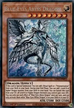Blue-Eyes Abyss Dragon LDS2-EN015 - Secret Rare - Near Mint 1st Edition YuGiOh! - Image 1