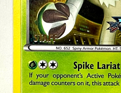 Pokemon Chesnaught Break Through "STAFF" Gold Foil Prerelease Promo Card NM OOP - Image 2