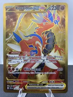 Pokemon SV: Base Set Koraidon EX 254/198 Holo Gold Hyper Rare Card NM - Image 1