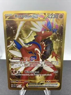 Pokemon SV: Base Set Koraidon EX 254/198 Holo Gold Hyper Rare Card NM - Image 2
