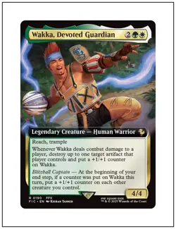 1x Wakka, Devoted Guardian, Extended Art, Final Fantasy, Magic MTG NM - Image 1