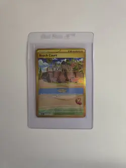Beach Court 263/182 Paradox Rift Gold Holo Hyper Rare Pokemon Card English NM - Image 1