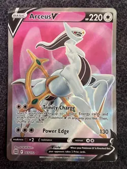 Arceus V 165/172 Holo Rare Full Art Pokemon Card NM/LP - Image 1