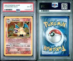 Charizard 4/102 Pokemon Card Base Set Unlimited Holo Rare 1999 WOTC PSA 6 - Image 3