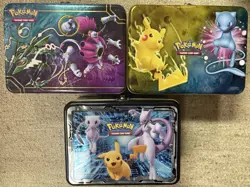 Pokemon Trading Card Game EMPTY Collectors Lunch Box Tins - Image 1