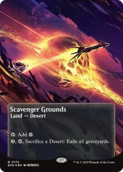 MTG English Scavenger Grounds (0172) (Borderless) (Galaxy Foil) NM Foil - Image 1
