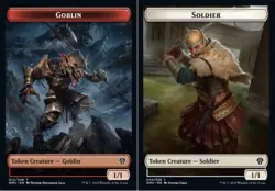 1x Goblin (012) // Soldier (004) Token - Foil MTG Dominaria United NM Magic Foil - Image 1