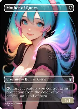 MTG - Mother of Runes - Fanart Borderless Style - EDH / Playtest - Image 1