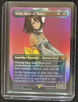Yuna, Hope of Spira 404 Mythic Borderless Foil Final Fantasy MTG - Image 1