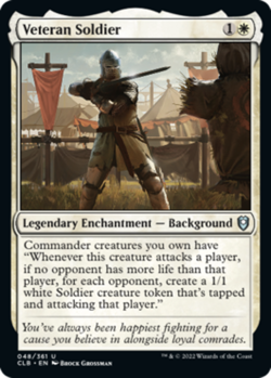 1x Veteran Soldier MTG Commander Legends: Battle for Baldur's Gate NM Magic Regu - Image 1