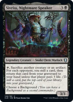 1x Sivriss, Nightmare Speaker MTG Commander Legends: Battle for Baldur's Gate NM - Image 1
