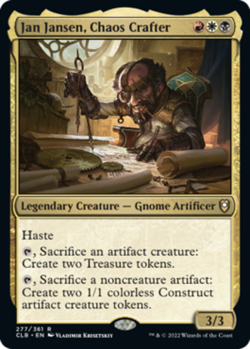 1x Jan Jansen, Chaos Crafter MTG Commander Legends: Battle for Baldur's Gate NM - Image 1