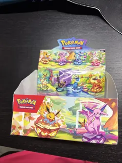 Pokemon Scarlet Violet Prismatic Evolutions Mini Tin EMPTY BOX DISPLAY - Image 1