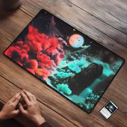 Twilight Moon Blossoms, Magic The Gathering Playmat, MTG, TCG Large Mousepad, - Image 3