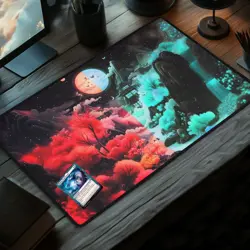 Twilight Moon Blossoms, Magic The Gathering Playmat, MTG, TCG Large Mousepad, - Image 4