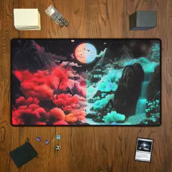 Twilight Moon Blossoms, Magic The Gathering Playmat, MTG, TCG Large Mousepad, - Image 5