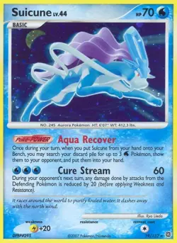 Suicune 19/132 Secret Wonders Holo Pokemon TCG - LP - Image 1