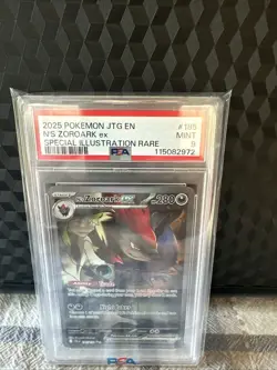 Pokemon N's Zoroark EX 185/159 Sv09: Journey Together Sir PSA 9 - Image 1