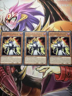 Yugioh! Playset 3x Absoluter Konig Dusen-Jack Rare - TAMA-DE048 1. Auflage - DE - Image 1