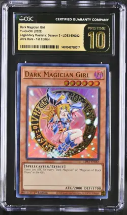 Dark Magician Girl Yugioh 2022 LDS3-EN082 Ultra Rare 1st CGC 10 Pristine - Image 1