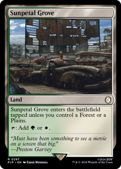 Sunpetal Grove Fallout HEAVILY PLD Land Rare MAGIC THE GATHERING CARD ABUGames - Image 1