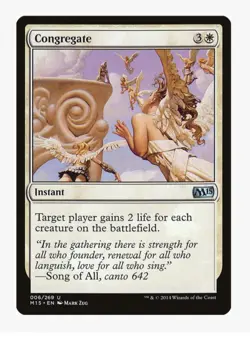 Congregate #6 M15 Magic Card In Protective Sleeve - Image 1