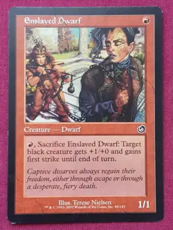 Magic The Gathering TORMENT ENSLAVED DWARF red card MTG - Image 1