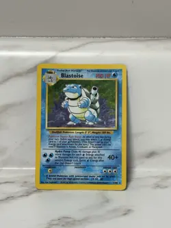 Pokemon TCG Blastoise 2/102 Base Set Unlimited Holo Foil Card 1999 Ships ASAP - Image 1