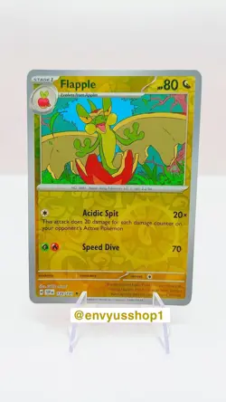 Poke Flapple 139/191 Sv08: Surging Sparks Reverse Holo [New] +BONUS card ✨ - Image 1