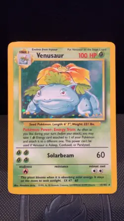 1999 Venusaur Holo Rare Pokemon Card TCG Base Set 15/102 - Image 1