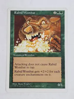 MTG Rabid Wombat (5th Edition/Green/U) - BGM - Image 1