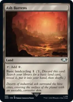 Ash Barrens (Surge Foil) -Foil Near Mint MTG Universes Beyond: Warhammer 40K - Image 1