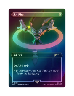 1x Sol Ring, Foil, 2093, Secret Lair Sonic the Hedgehog, MTG NM - Image 1