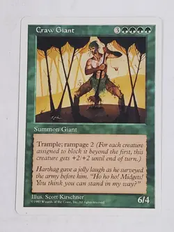MTG Craw Giant (5th Edition/Green/U) - BGM - Image 1