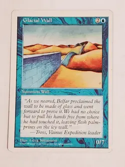MTG Glacial Wall (5th Edition/Blue/U) - BGM - Image 1