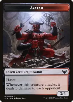 Spirit (006) Avatar (001) Foil Token Strixhaven: School of Mages STX MTG - Image 2