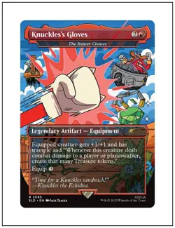 1x Knuckle's Gloves (The Reaver Cleaver) Secret Lair Sonic the Hedgehog, MTG NM - Image 1