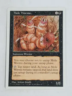 MTG Mole Worms (5th Edition/Black/U) - BGM - Image 1