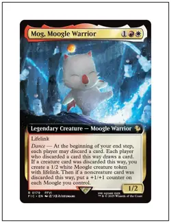 1x Mog, Moogle Warrior, Extended Art, Final Fantasy, Magic MTG NM - Image 1