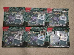Pokemon TCG Paldean Fates Tech Sticker Collection - Shiny Maschiff - LOT OF 6 - Image 1