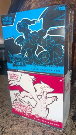 Pokemon Black Bolt & White Flare Pokemon Center Exclusive ETBs SEALED and New - Image 1