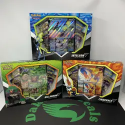 Pokemon Galar Partners Cinderace Inteleon Rillaboom V Bundle Set Evolutions - Image 1
