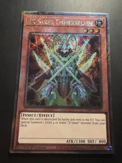 Yugioh! XX-Saber Emmersblade Platinum Secret Rare - RA04-EN141 1st Edition - ENG - Image 1