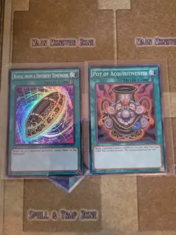 YUGIOH POT OF ACQUISITIVENESS INOV + BURIAL FROM A DIFFERENT DIMENSION SUPER 1ST - Image 1