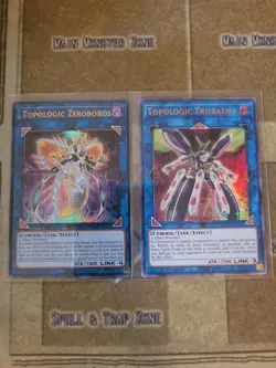 YUGIOH TOPOLOGIC TRISBAENA MP19 + TOPOLOGIC ZEROBOROS SDRR ULTRA 1ST ED NM - Image 1