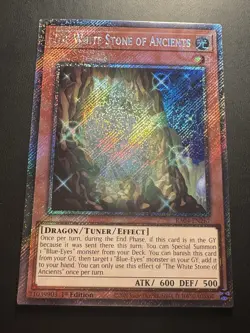 Yugioh! The White Stone of Ancients Platinum Secret Rare - RA04-EN267 1st Ed. - Image 1