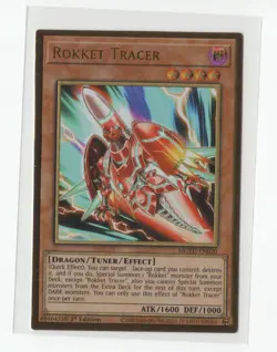 Yugioh Rokket Tracer MGED-EN020 Gold Rare 1st Ed Nm - Image 1