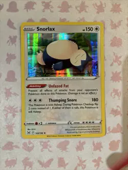 🚀Pokemon SWSH Lost Origin RARE HOLO Card - Snorlax 143/196 MINT - Image 1